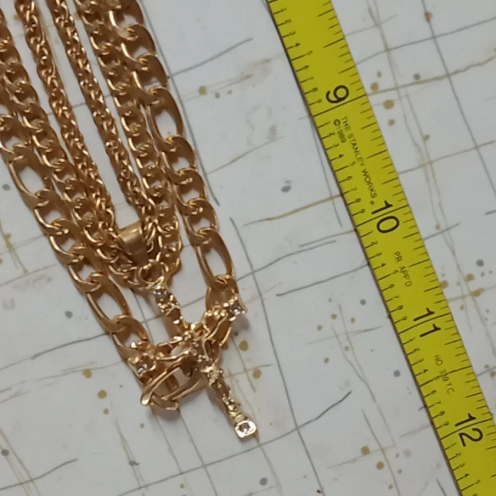Men's 3 Strand Gold Tone Chain #A356